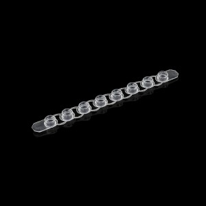 0.2ml transparent separate optical PCR 8-strip, flat cap
