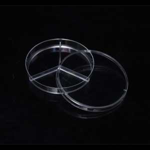 Placa de Petri de plástico esterilizada transparente desechable de diferentes tamaños baratos de fábrica