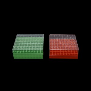 Cajas de viales criogénicos de almacenamiento criogénico para PC con tubo de congelación de 1,8 ml y 5 ml