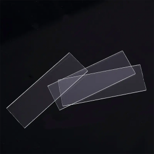 White coated floated glass microscope slide, 45°