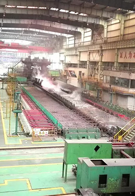 Hot rolled steel plate production line