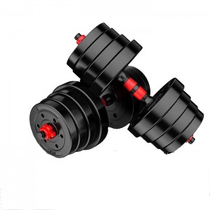China Factory for China 50kg Adjustable Dumbbells Barbell with Plastic Coated for Gym