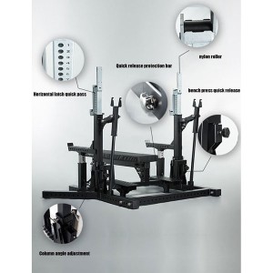 WEIGHT BENCH PRESS WITH SQUAT COMPETITION RACK