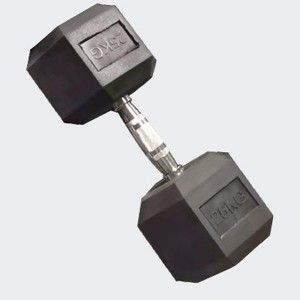Good Quality China Hex Dumbbells Set Free Weight Rubber Coated Steel Hex Black Dumbbell
