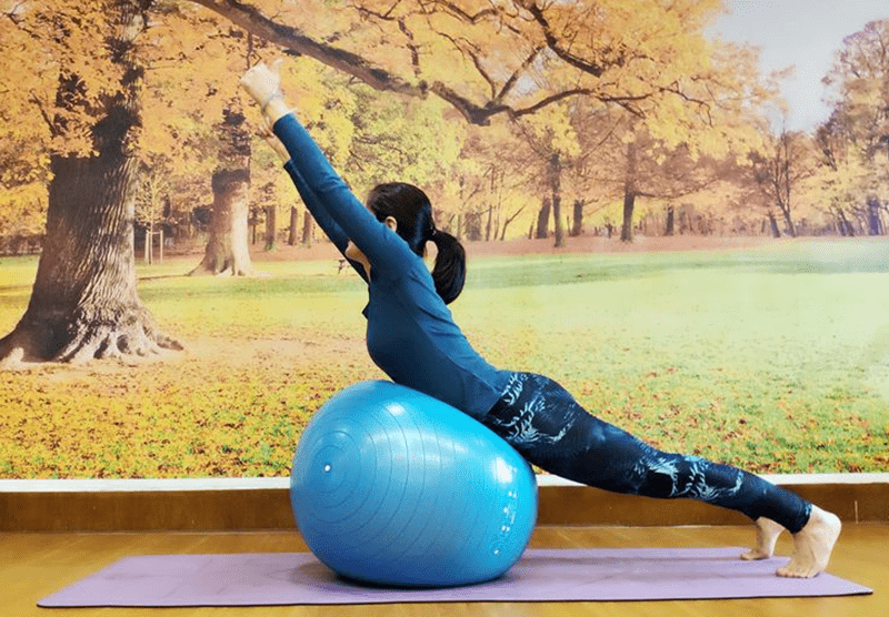 Yoga balls take you to fitness