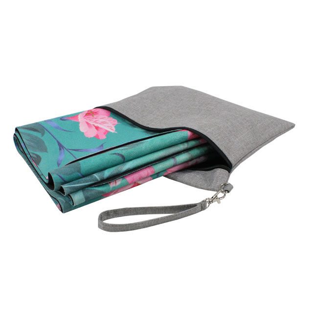 Wholesale Suede Rubber Folding Travel Yoga Mat Custom Print 1mm 1.5mm  Manufacturer and Supplier