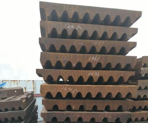 Jaw crusher tooth plate
