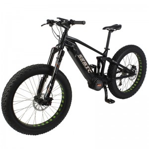 SEBIC 26″ 48V 1000W mid motor 17.5Ah 9 speed full suspension mountain electric bike（Model：EXTREME 4.0）
