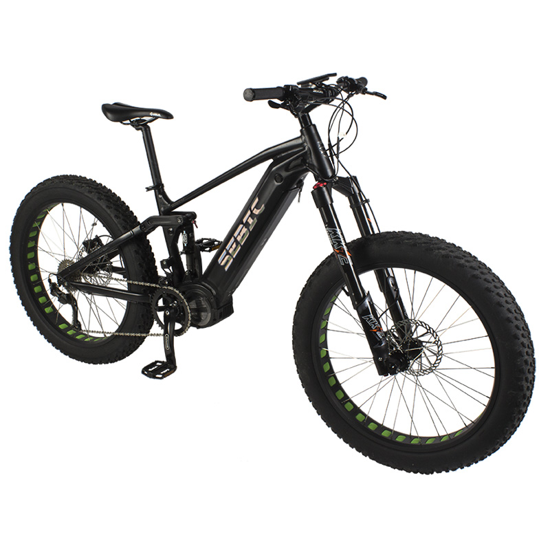 Factory directly Electronic Cycle E Bike - Full suspension fat tire mid drive motor 1000W  mountain electric bike – Funncycle detail pictures