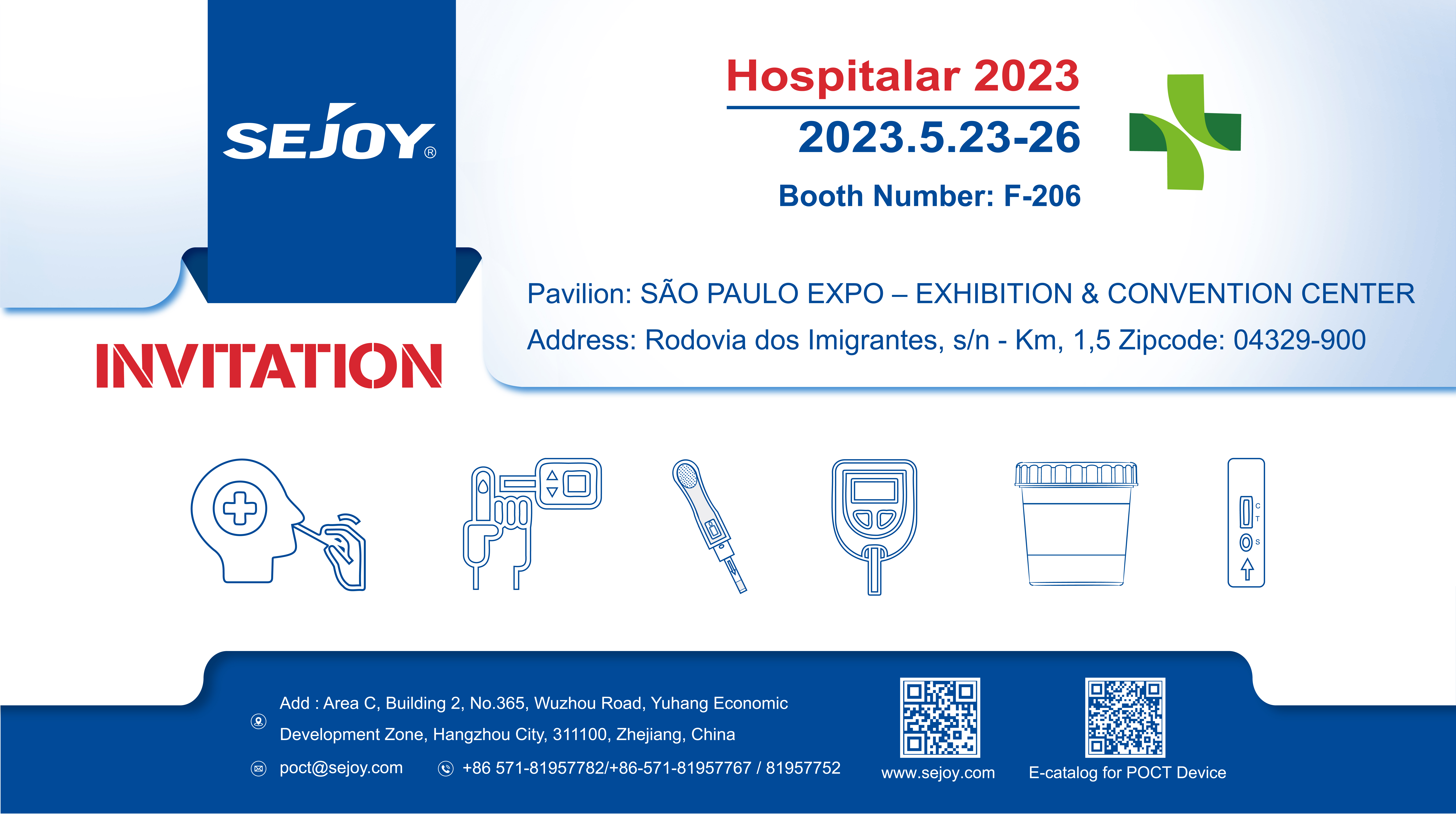 Hospitalar 2023 SEJOY LOOK FORWARD TO SEEING YOU!