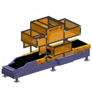 High efficiency In-line 5/D soft parcel dimension weigh scan machine