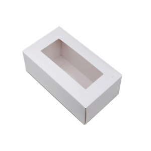 White Cardboard Paper Boxes with Clear Window Size Inch Gift Packaging Boxes for Bakery Cookies Cake Candy Wedding Party Favors