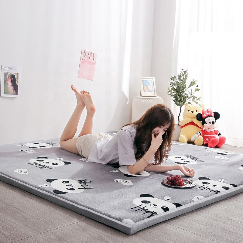 Wide Edge Thicken Area Carpet Bedside Dormitory Thick Play Mat Memory Foam Baby Floor Mat for Living Room Featured Image