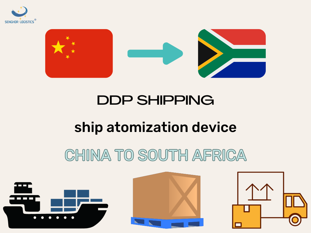 DDP shipping freight forwarder ship atomization device China to South Africa by sea and by air