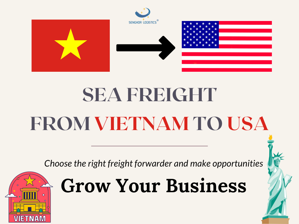 International sea freight rates from Vietnam to USA by Senghor Logistics Featured Image