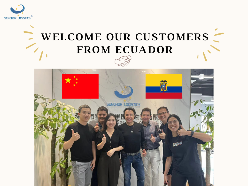 Welcome customers from Ecuador and answer questions about shipping from China to Ecuador