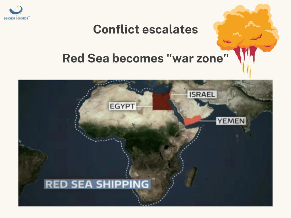 Israeli–Palestinian conflict, Red Sea becomes “war zone”, Suez Canal “stalled”