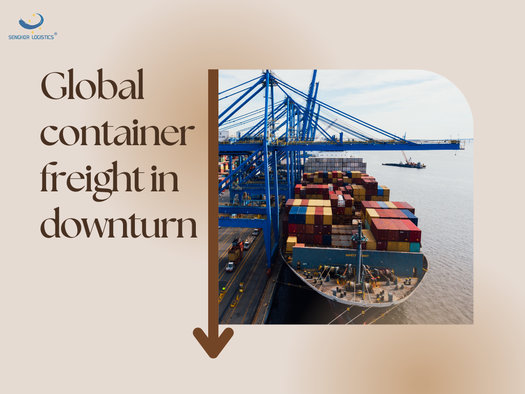 Global container freight in downturn