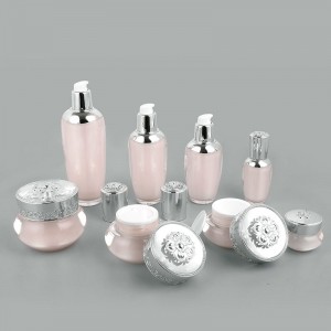 Pink Luxury Acrylic Jar and Bottle Packaging Set