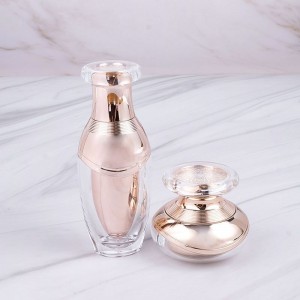 Rose Gold Luxury Acrylic Jar and Bottle Packaging