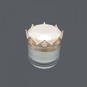 White Crown-shaped Plastic Jar and Bottle Packaging