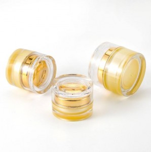 Yellow Acrylic Skincare Jar and Bottle Packaging