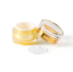 Yellow Acrylic Skincare Jar and Bottle Packaging
