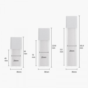 White Frosted Plastic Airless Bottle with Pump