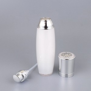 White Acrylic Cosmetic Jar and Bottle Set