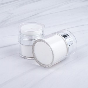 White Empty Plastic Airless Cream Jar