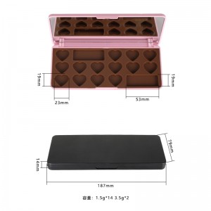 Heart Shape Cute Pink Empty Eyeshadow Palette Eye Shadow Containers Case