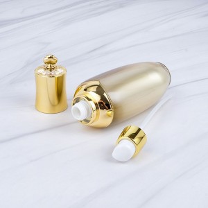 Fancy Gold Acrylic Cream Jar and Lotion Bottle