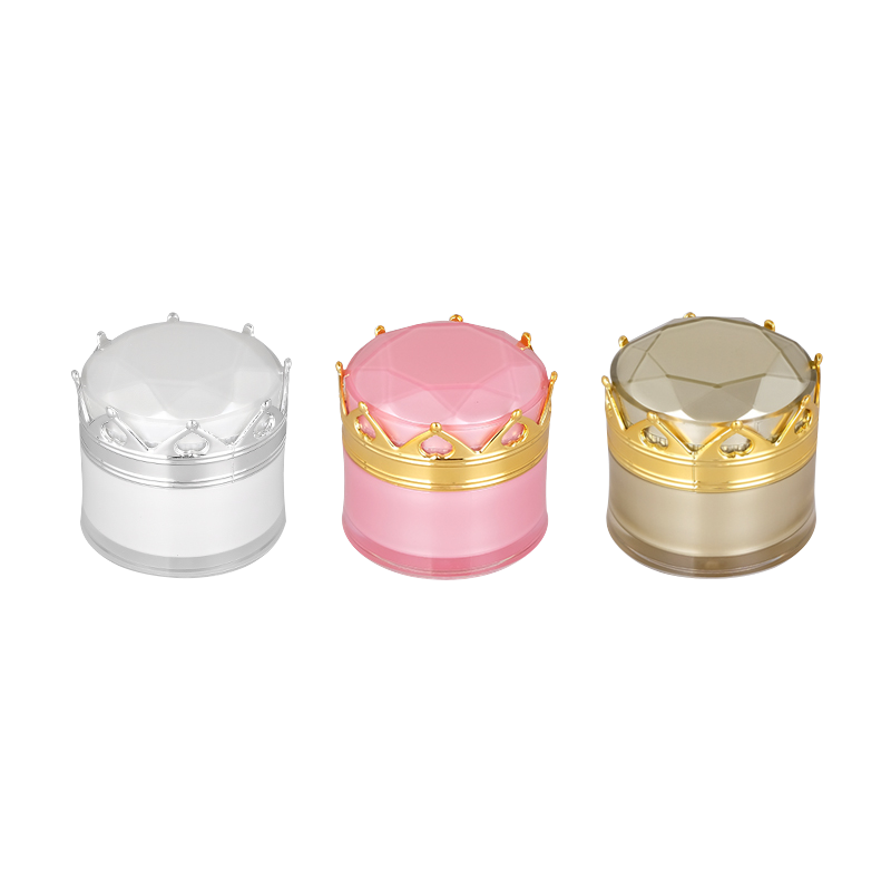 Crown Shaped Gold Acrylic Jar for Cream Featured Image
