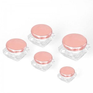 Popular Design for Plastic Cream Jar 50g - Diamond Clear Container Pot Acrylic Cosmetic Jars –  Sengmi