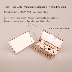 Empty Gold Two Color Square Eyeshadow Palette
