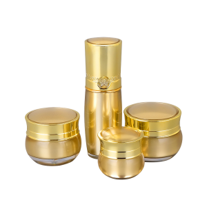 Empty Round Gold Acrylic Jar for Cream