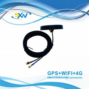 MIMO screw mount antenna GPS GNSS+GSM 3G 4G LTE+WIFI combination antenna
