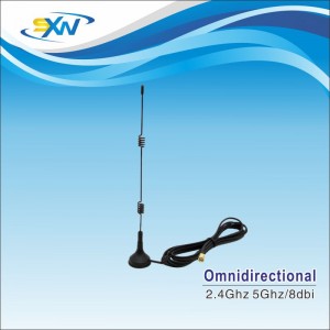 Magnetic mount omnidirectional long range 2.4Ghz WIFI whip antenna