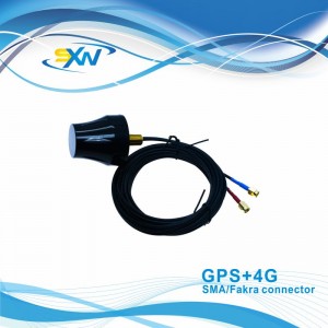 Screw mount bolt through GPS+ Cellular 4G LTE combined antenna