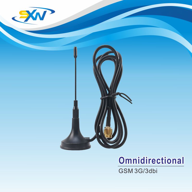Whip omnidirectional indoor GSM antenna with magnetic base (1)