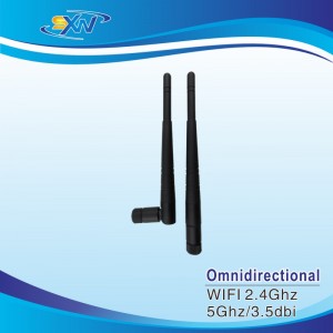 Wireless LAN dipole RPSMA plug connector external 2.4GHz WiFi antenna