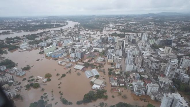 Severe flooding in southern Brazil has disrupted the final stages of the soybean and corn harvest