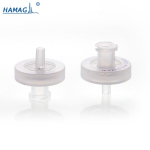 HAMAG diameter 13mm hydrophobic Pore size 0.22um Disposable pp Sterile nylon syringe filters for laboratory Made of PTFE