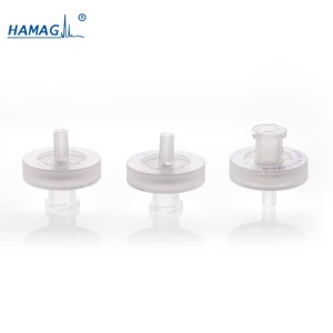 HAMAG diameter 13mm hydrophobic Pore size 0.22um Disposable pp Sterile nylon syringe filters for laboratory Made of PTFE