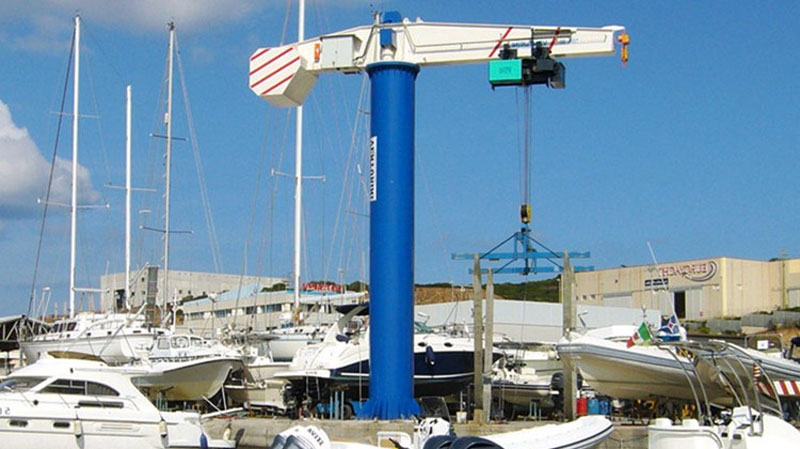 boat jib crane with hoist