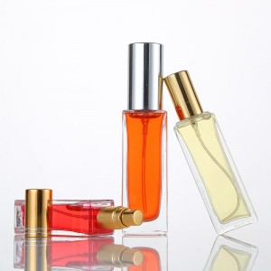 Clear Square Glass Perfume Bottle with Spray