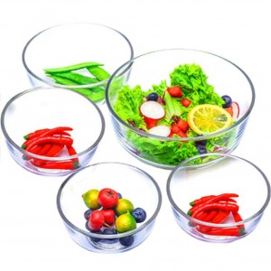 Crystal Clear Salad Bowl Serving Set