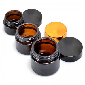 Amber cosmetic packaging cream jar