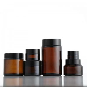 Amber cosmetic packaging cream jar