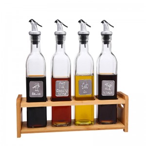 Manufacturer Square Olive Oil Bottle with Stainless Steel Spout